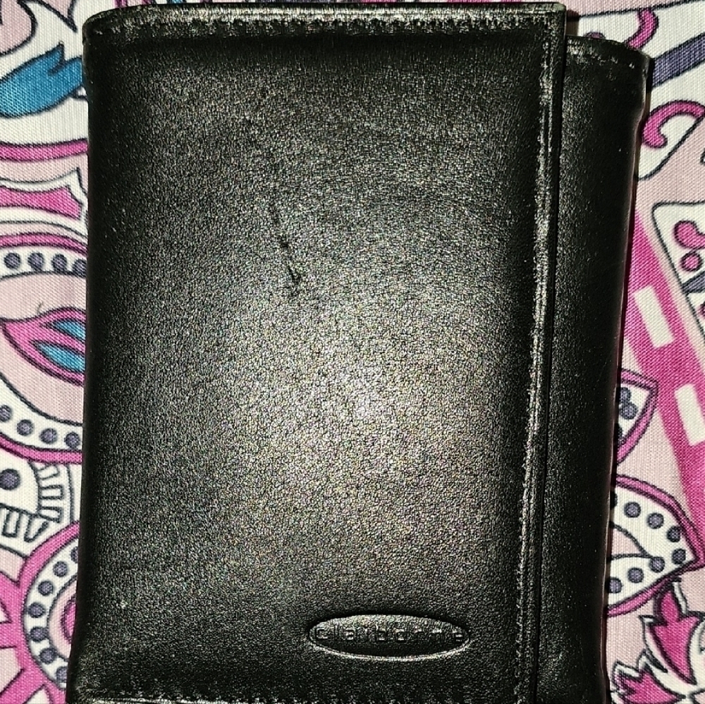 Claiborne NWOT Men's Black Leather Trifold Wallet